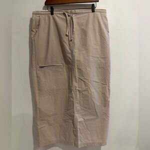 COLUMBIA‎ Beige Cargo Gorpcore Hiking Maxi Skirt Size XL